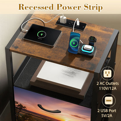 2Drawer Bedside Table 74
