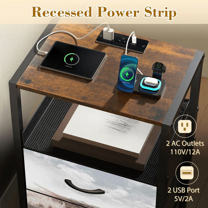 2Drawer Bedside Table 92