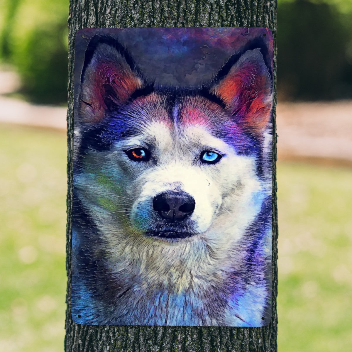 Tin Sign Rectangular  Husky