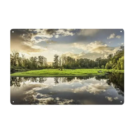 Rectangular Tin Sign Metal Sign Decor