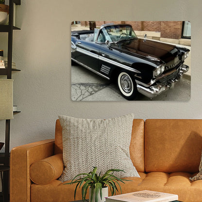 Rectangular Tin Sign Metal Sign Decor 1958 Pontiac Bonneville Convertible