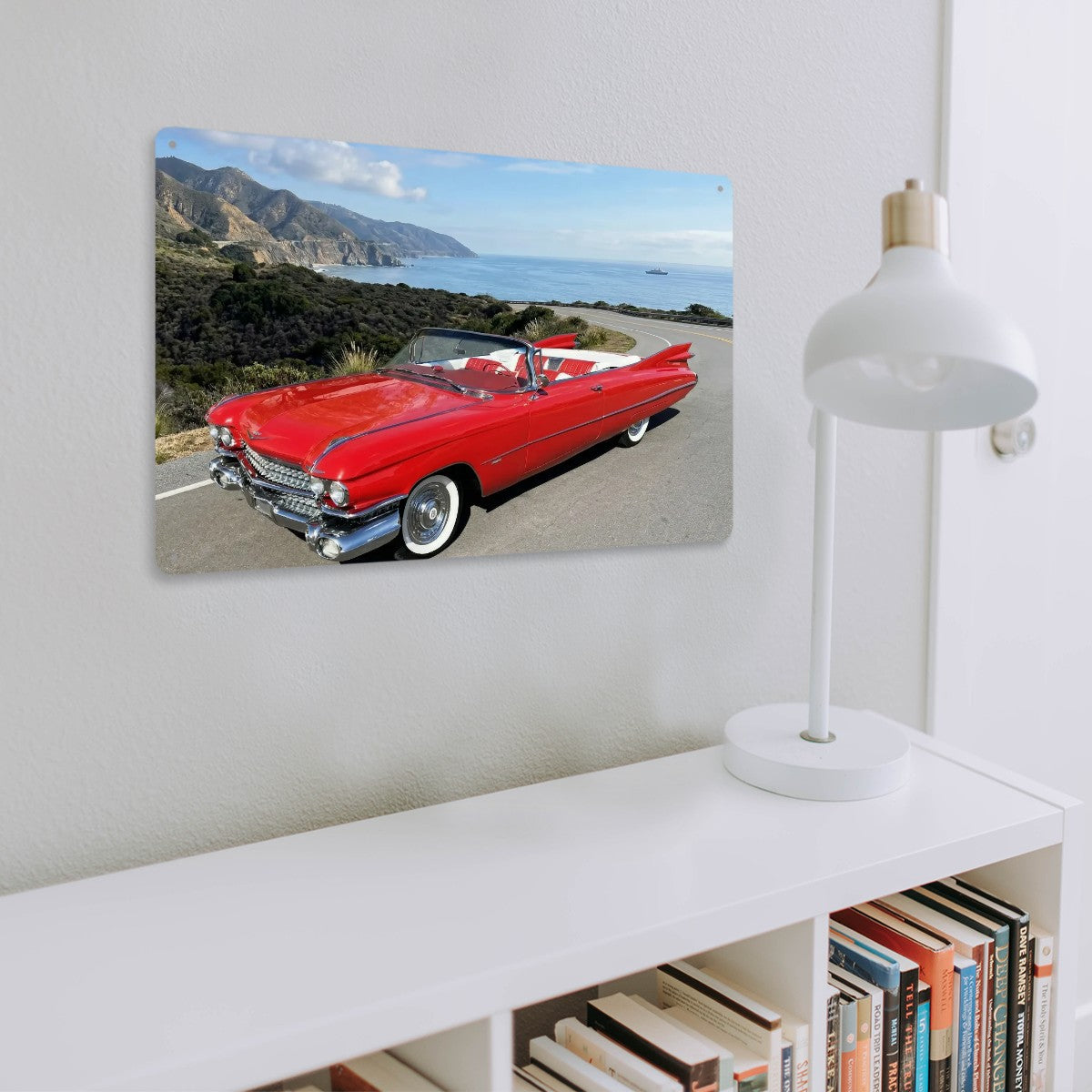Rectangular Tin Sign Metal Sign Decor 1959 Cadillac Series 62 Convertible