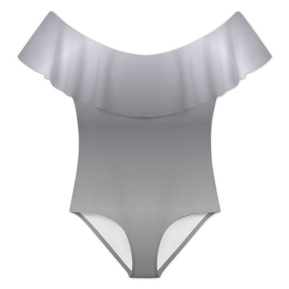 Off Shoulder Ruffle OnePiece Swimsuit