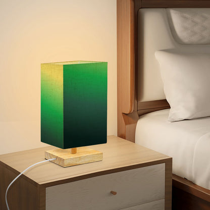 Square Table Lamp Bluegreen