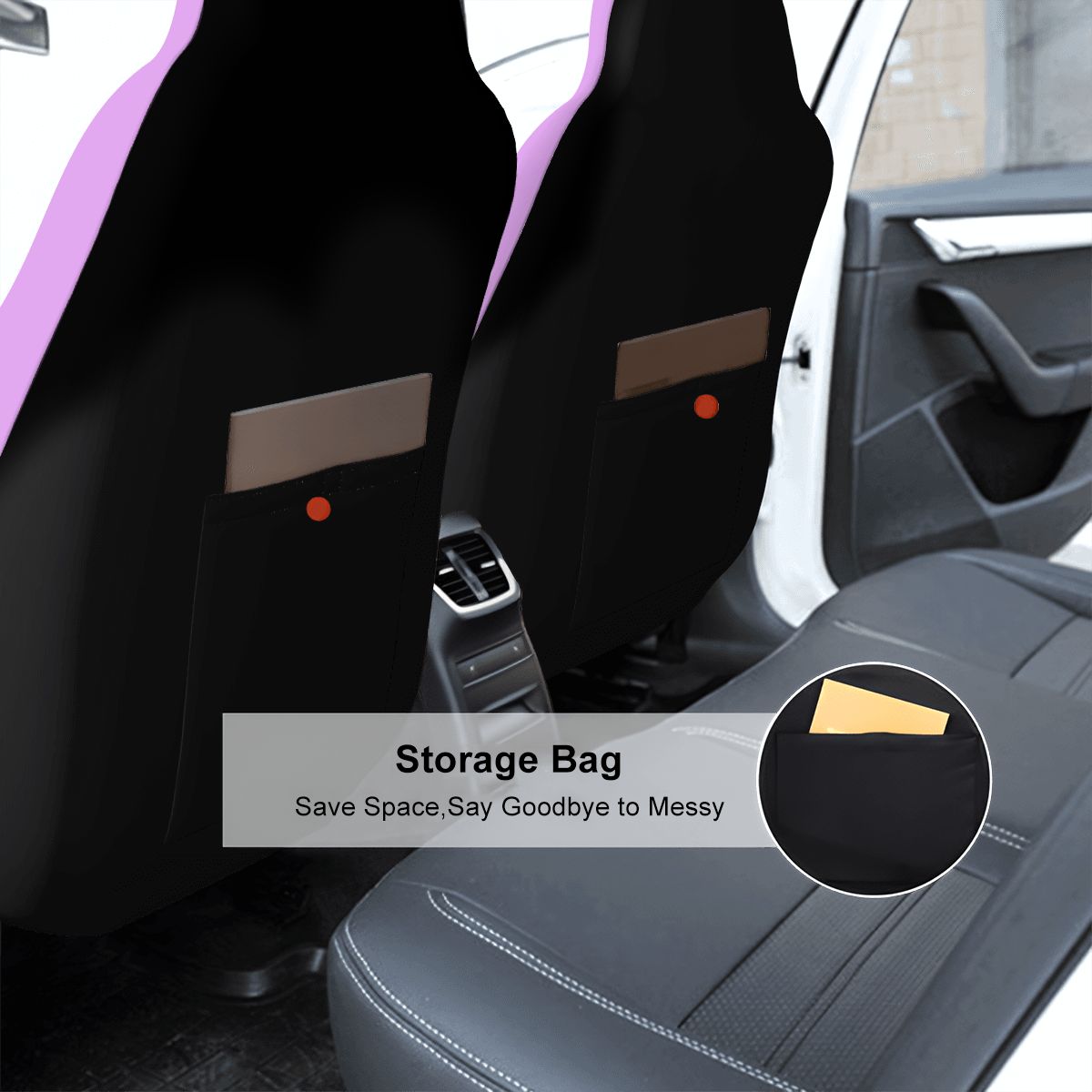 Car Seat Covers Ljus Lavendel