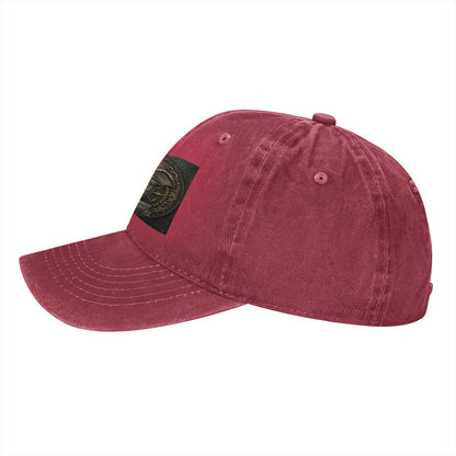 Unisex Washed Denim Baseball Cap BORN TO RIDE