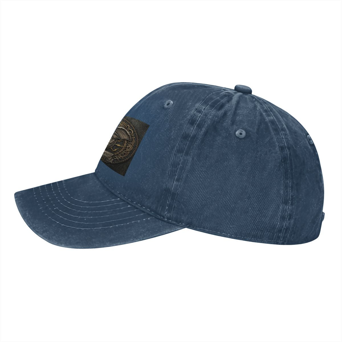 Unisex Washed Denim Baseball Cap BORN TO RIDE