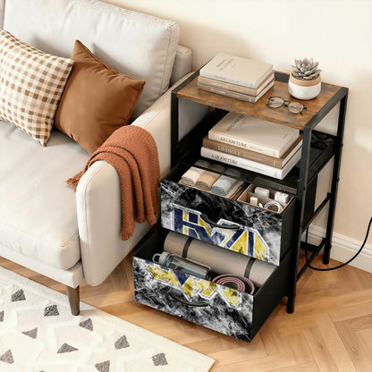 2Drawer Bedside Table 87