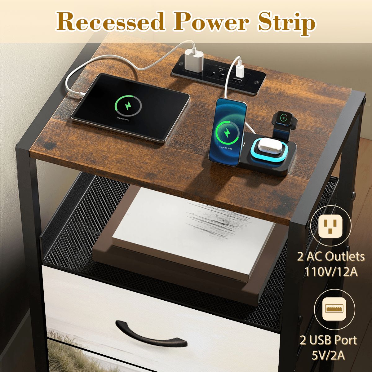 2Drawer Bedside Table 97
