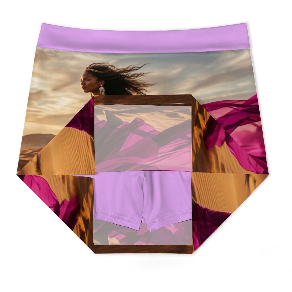 ALine Skort With Pocket Magenta/Ljus Lavendel