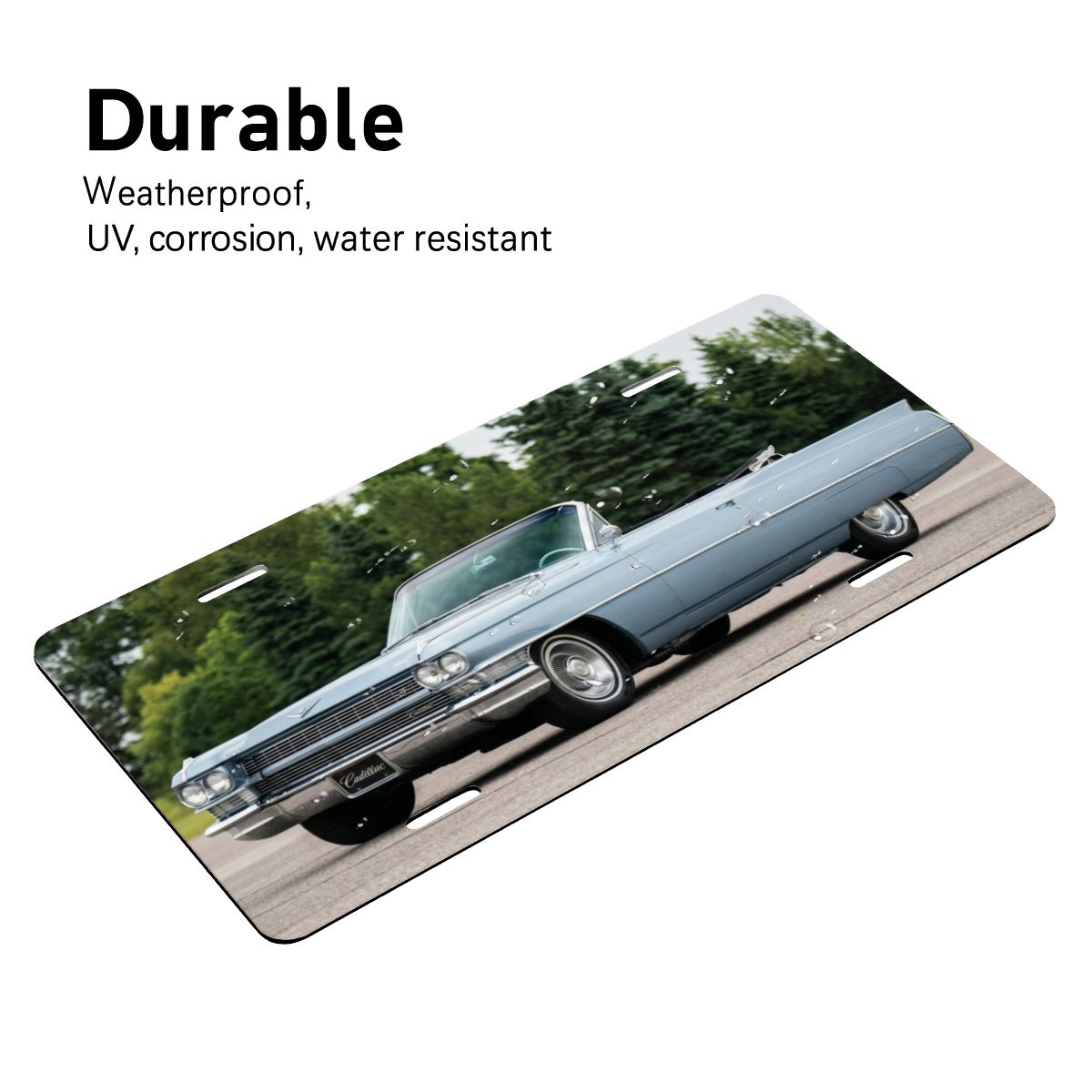 Aluminum License Plate 1964 Cadillac Series 62 Convertible