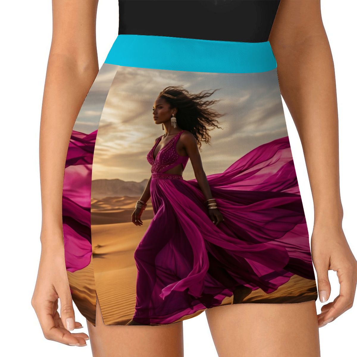 ALine Skort With Pocket Aquablå