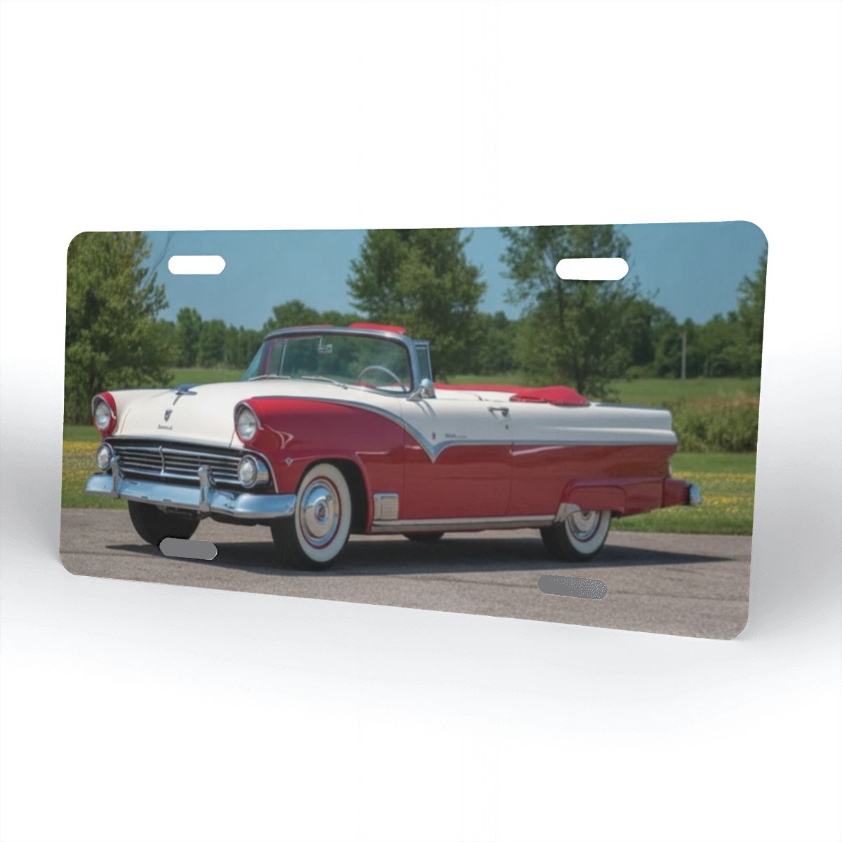 Aluminum License Plate 1955 Ford Fairlane Convertible