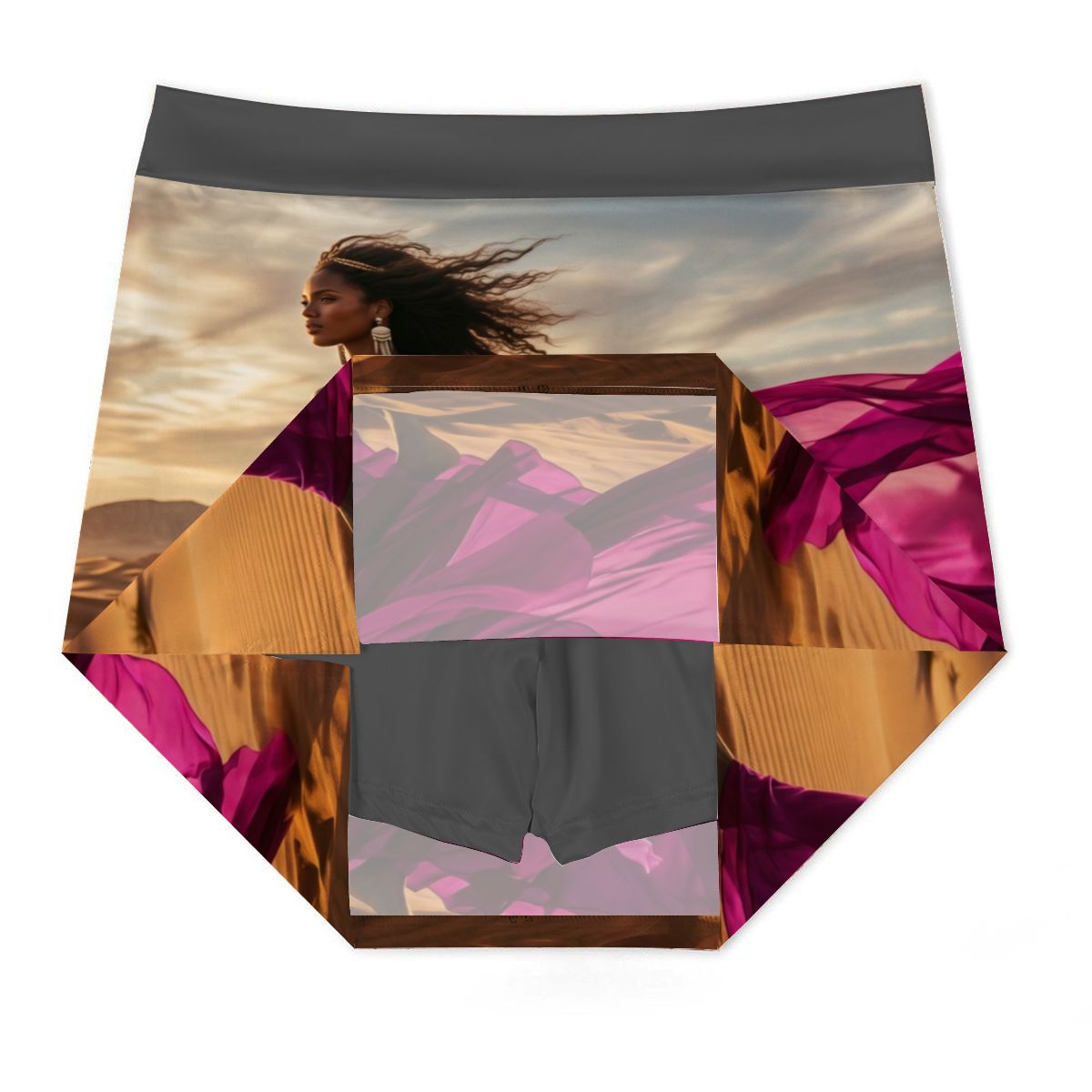ALine Skort With Pocket Magenta MörkGrå