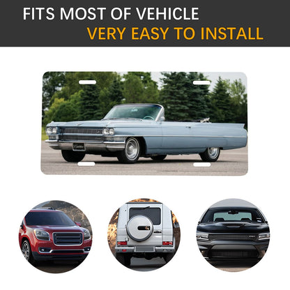 Aluminum License Plate 1964 Cadillac Series 62 Convertible