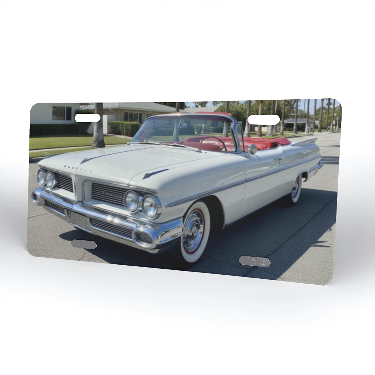 Aluminum License Plate 1959 Pontiac Bonneville Convertible