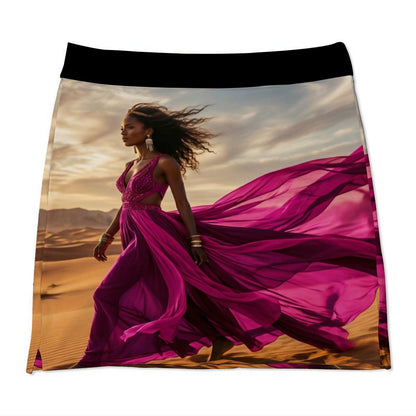 ALine Skort With Pocket Magenta Svart
