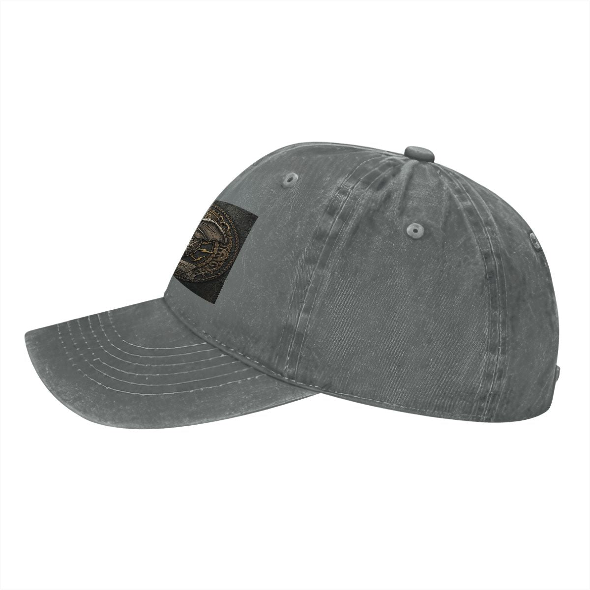 Unisex Washed Denim Baseball Cap BORN TO RIDE