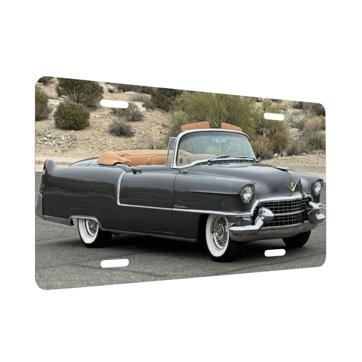 Aluminum License Plate 1955 Cadillac Series 62 Convertible