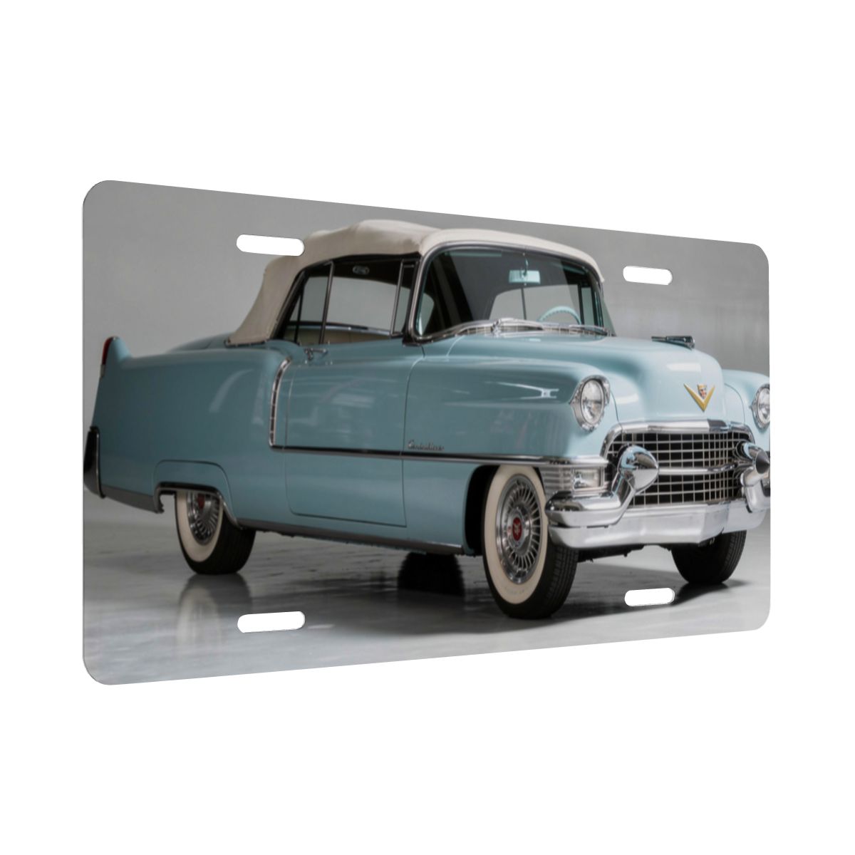 Aluminum License Plate 1955 – Cadillac Series 62 Convertible
