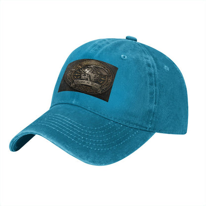 Unisex Washed Denim Baseball Cap BORN TO RIDE