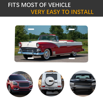 Aluminum License Plate 1955 Ford Fairlane Convertible