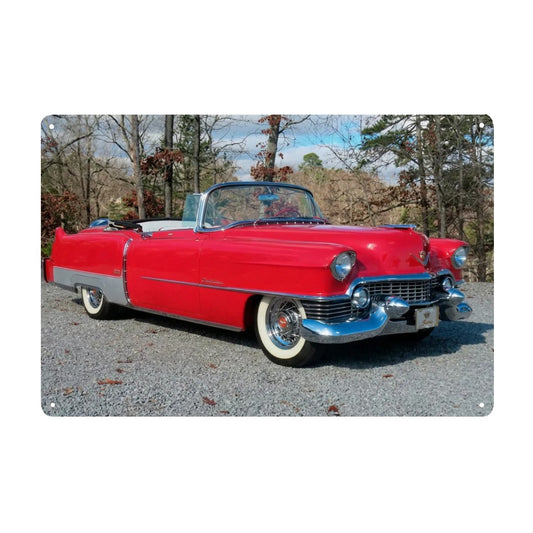 Rectangular Tin Sign Metal Sign Decor 1954 Cadillac Series 62 Convertible