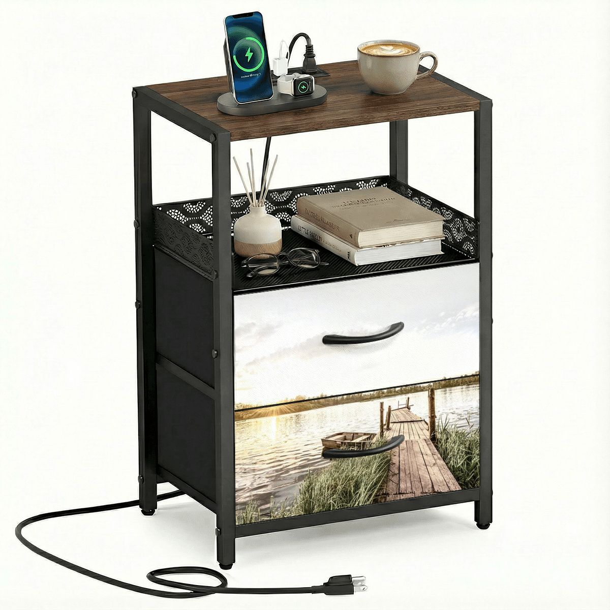 2Drawer Bedside Table 93
