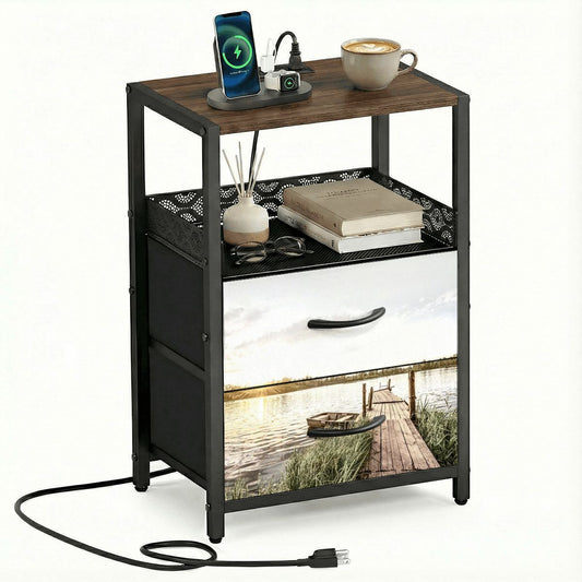 2Drawer Bedside Table 93
