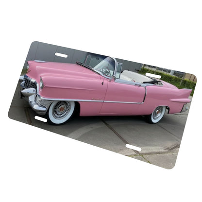 Aluminum License Plate Cadillac Eldorado 55 Cabriolet Rosa