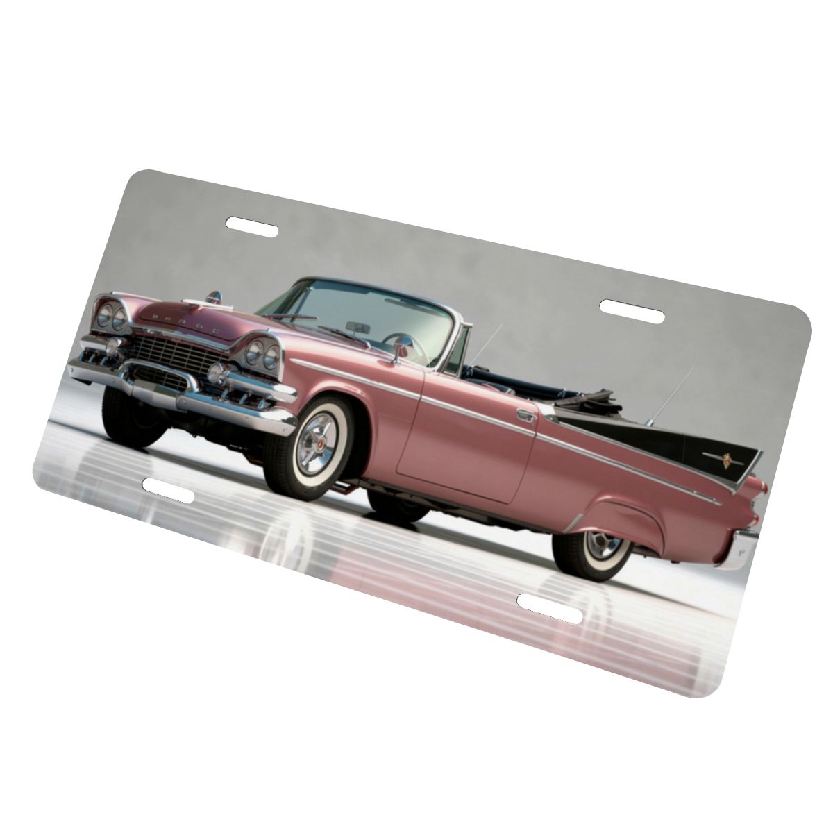 Aluminum License Plate 1959 Dodge Custom Royal Convertible