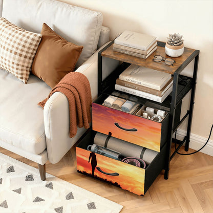 2Drawer Bedside Table 25
