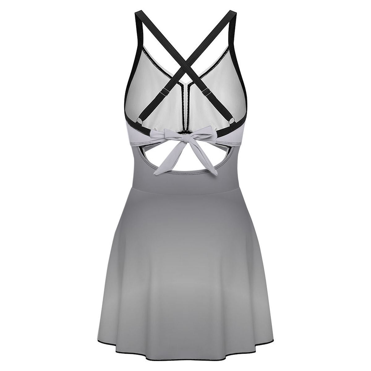 Cutout Swim Dress Tummy Control Swimsuit