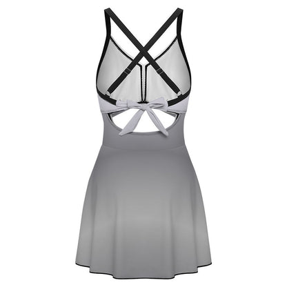 Cutout Swim Dress Tummy Control Swimsuit