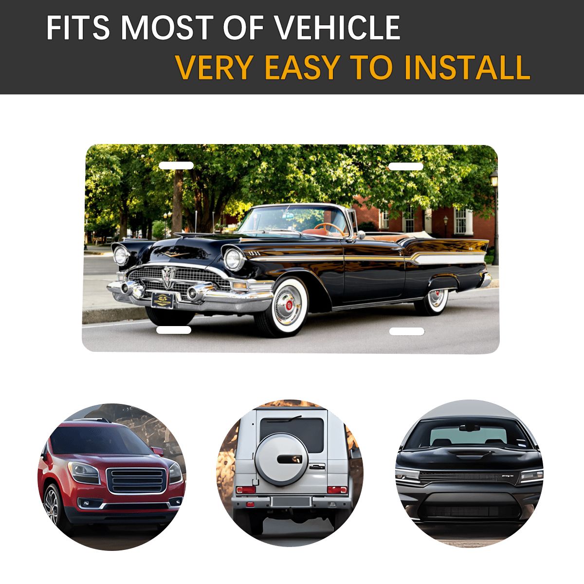 Aluminum License Plate 1957 Dodge Custom Royal Lancer Convertible