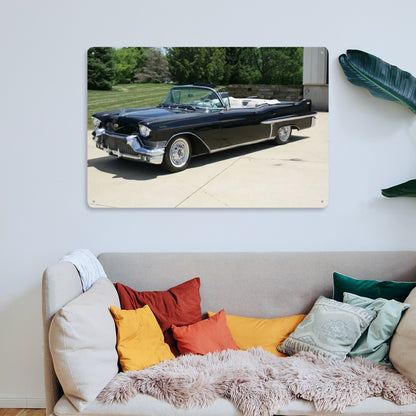 Rectangular Tin Sign Metal Sign Decor 1957 Cadillac Series 62 Convertible