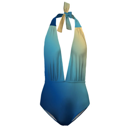 Deep V One Piece Swimsuit Women