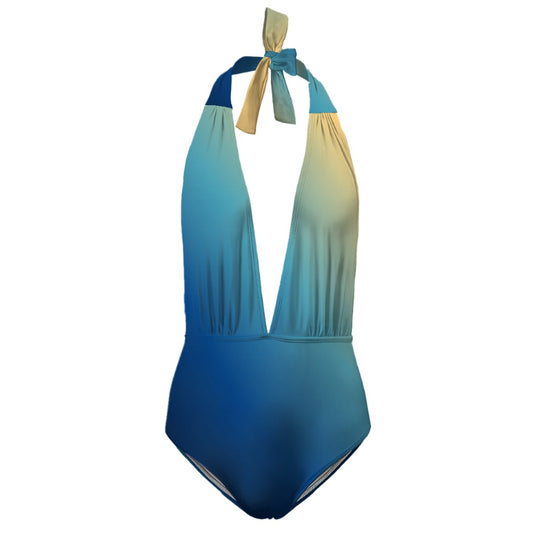Deep V One Piece Swimsuit Women