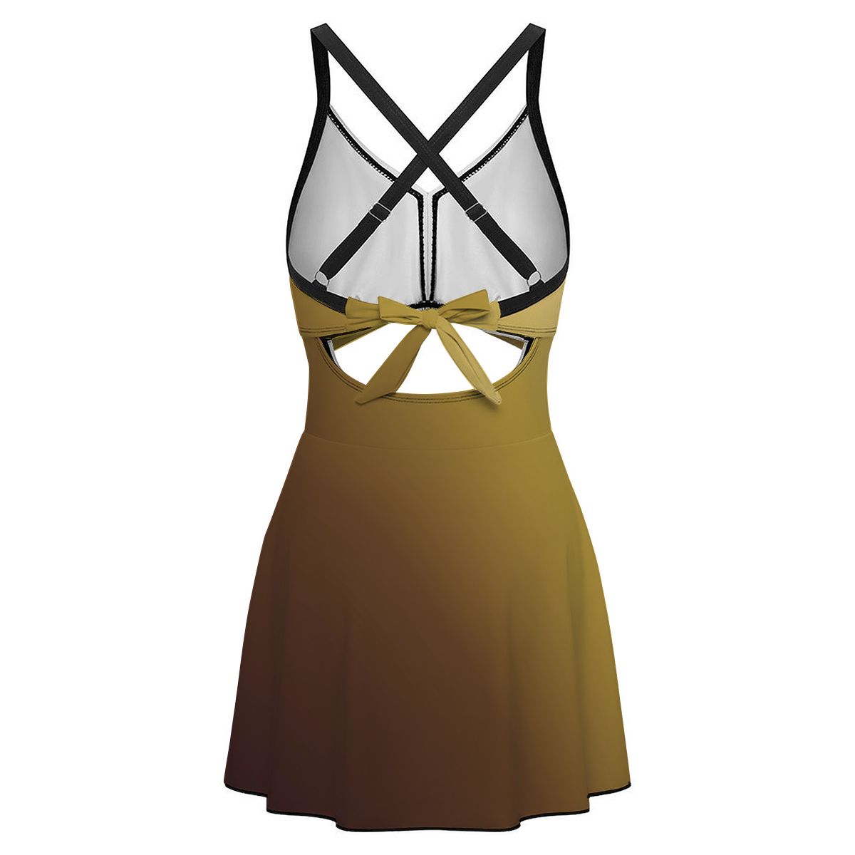 Cutout Swim Dress Tummy Control Swimsuit