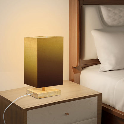 Square Table Lamp Gold