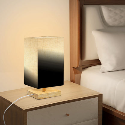 Square Table Lamp Blackwhite