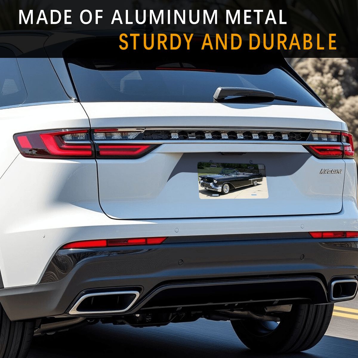 Aluminum License Plate 1957 Cadillac Series 62 Convertible