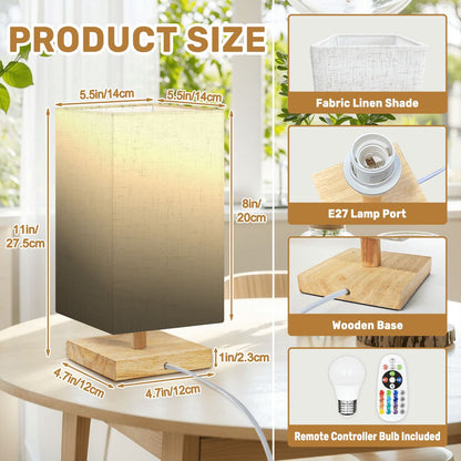 Square Table Lamp Sepia
