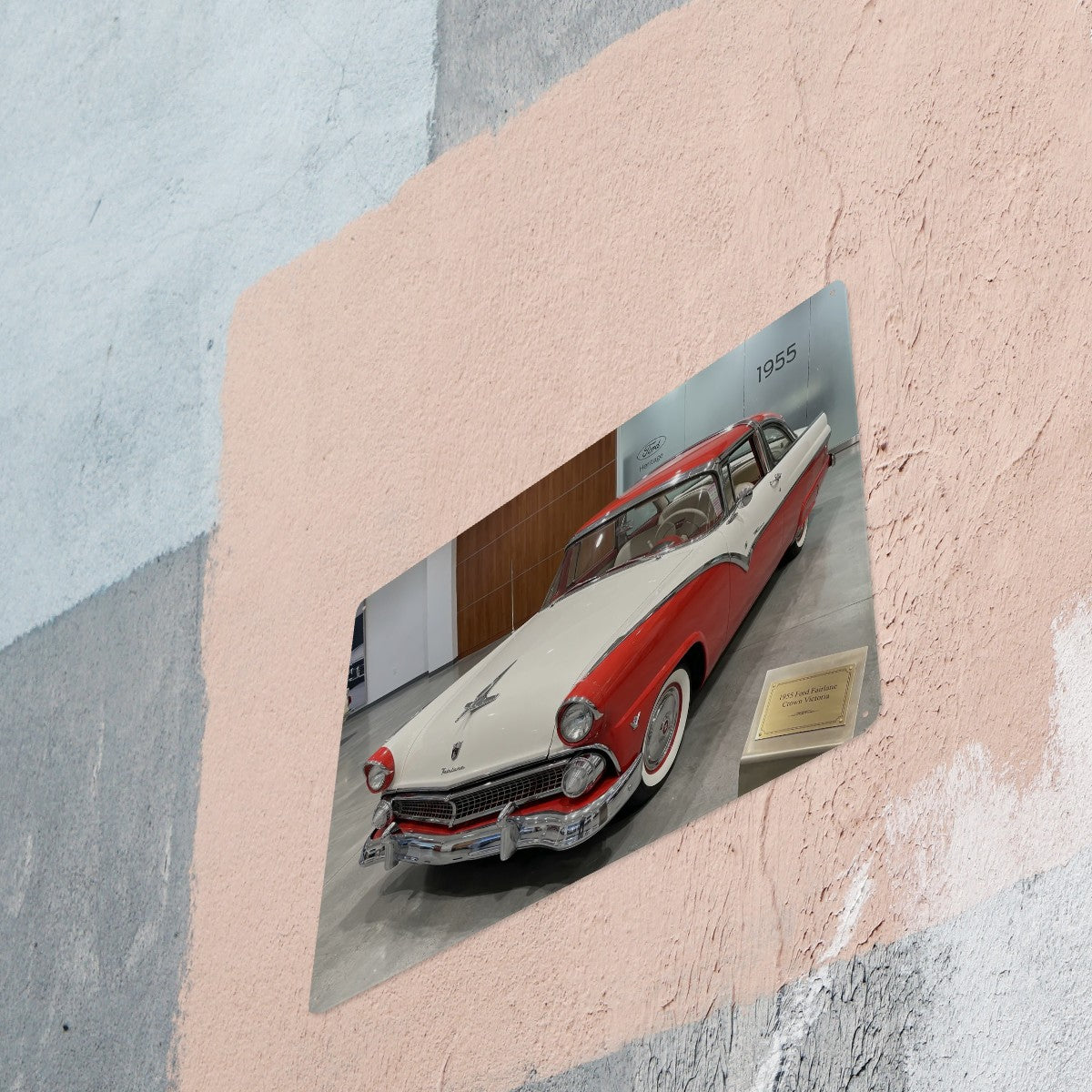 Tin Sign Rectangular 1955 Ford Fairlane Crown Victoria
