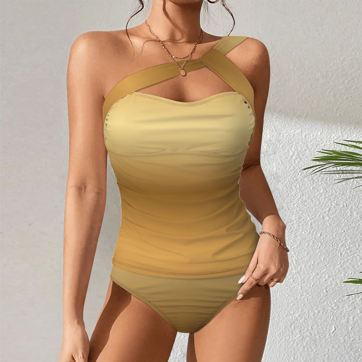 OneShoulder Two Piece Swimsuit