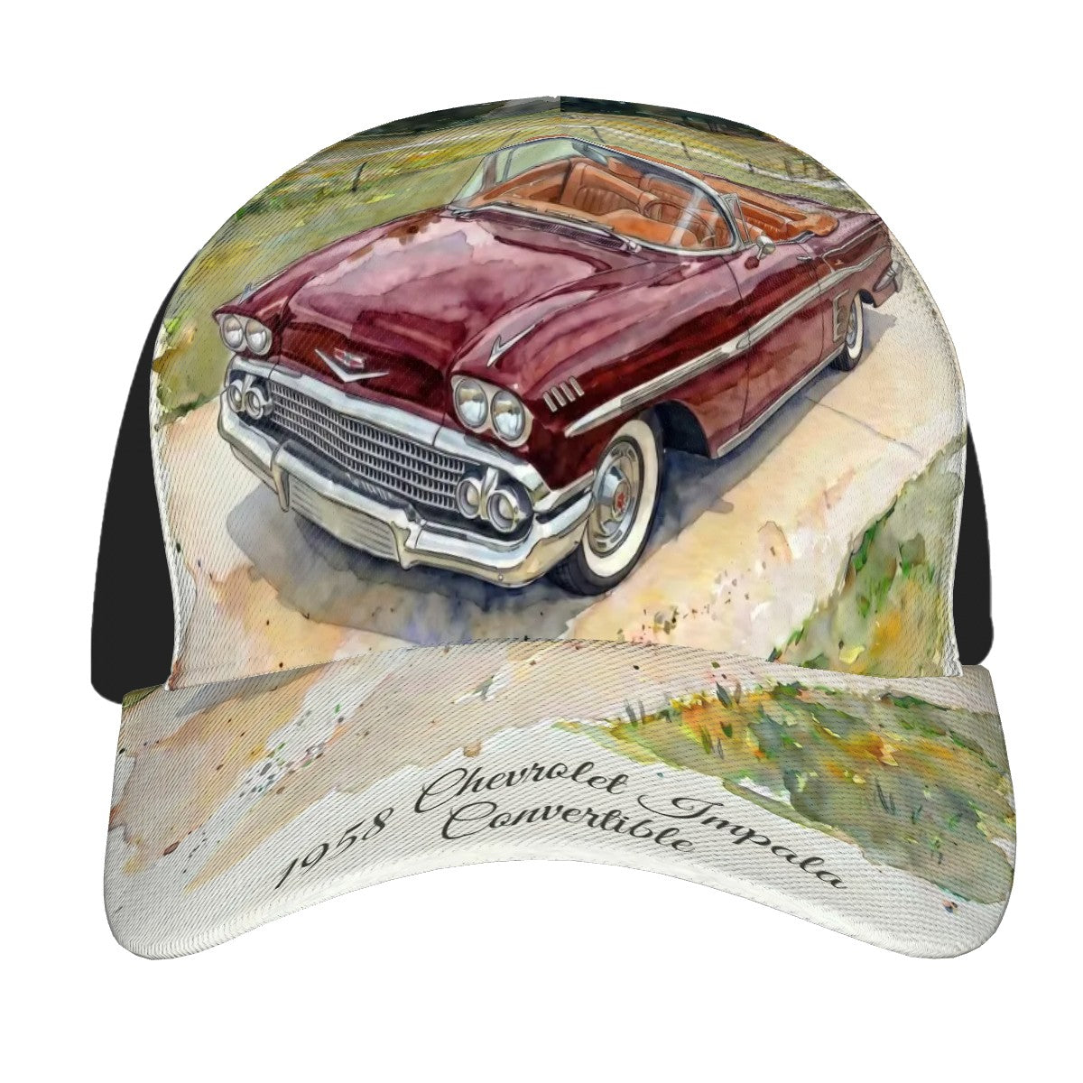 Baseball Cap  - 1958 Chevrolet Impala Convertible röd