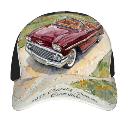 Baseball Cap  - 1958 Chevrolet Impala Convertible röd