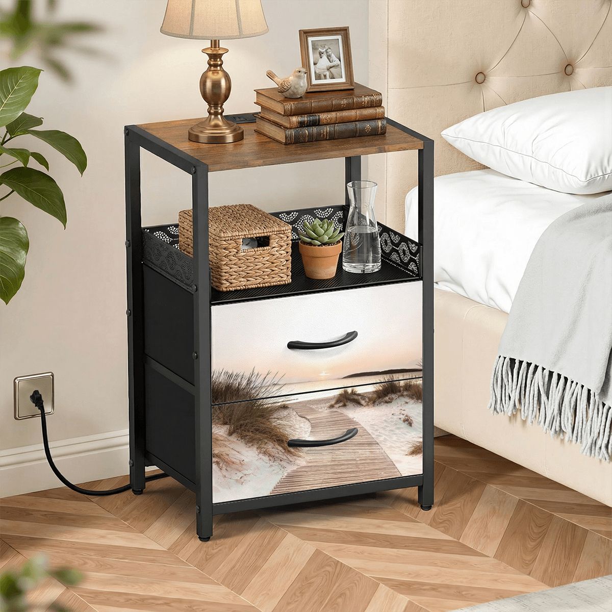 2Drawer Bedside Table 96