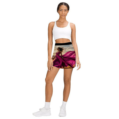 ALine Skort With Pocket Magenta Svart