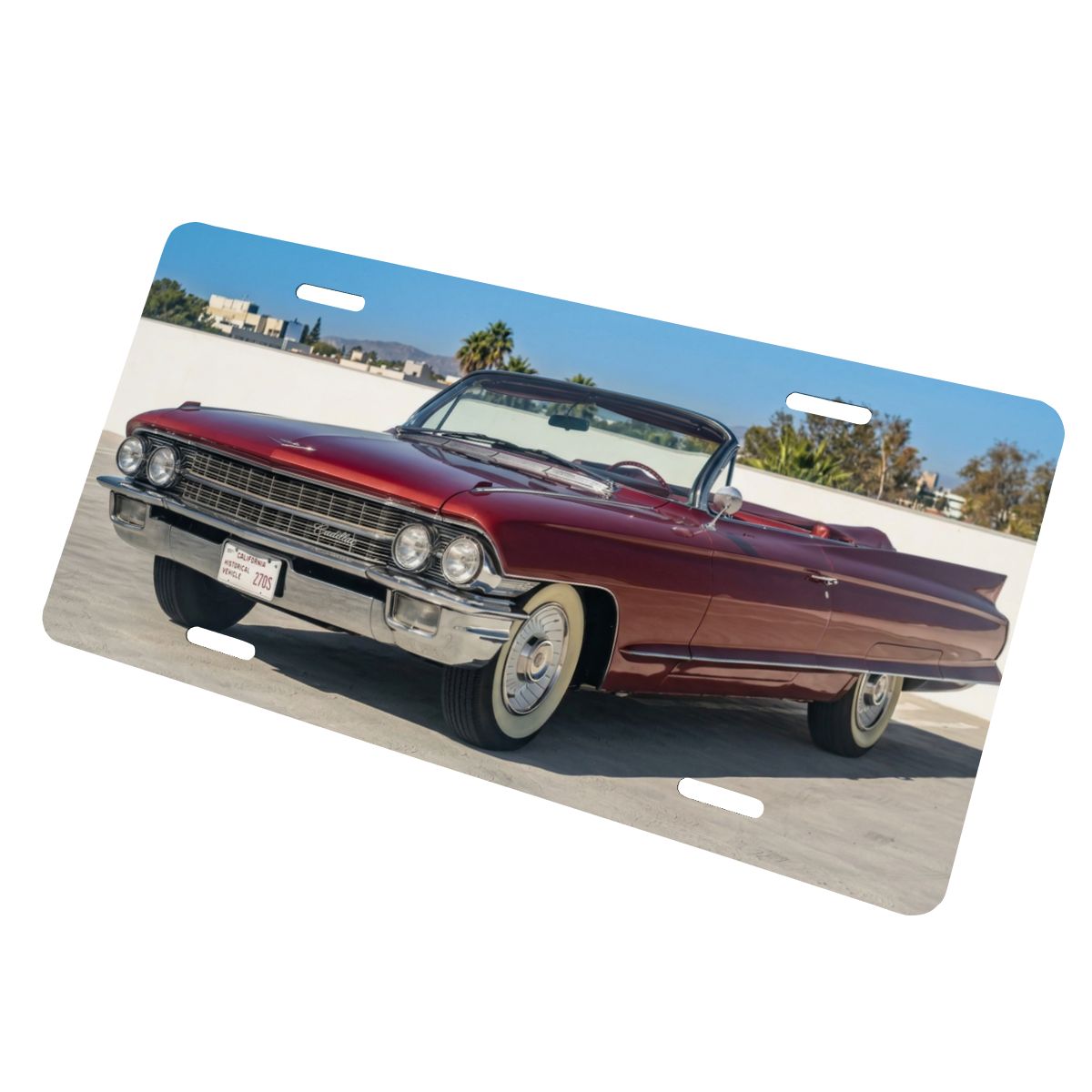 Aluminum License Plate 1962 Cadillac Series 62 Convertible